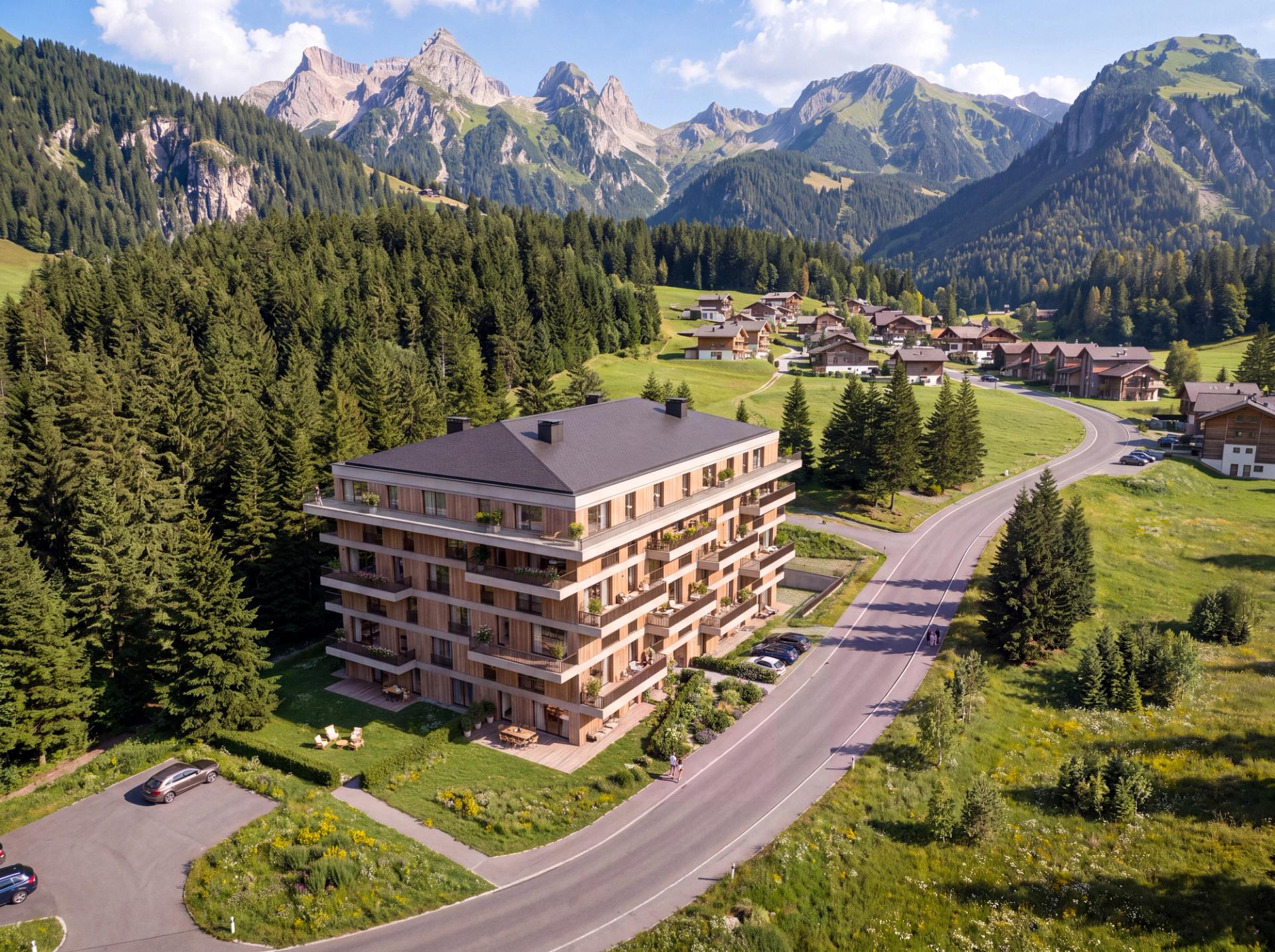Vista dell'Hotel dal drone