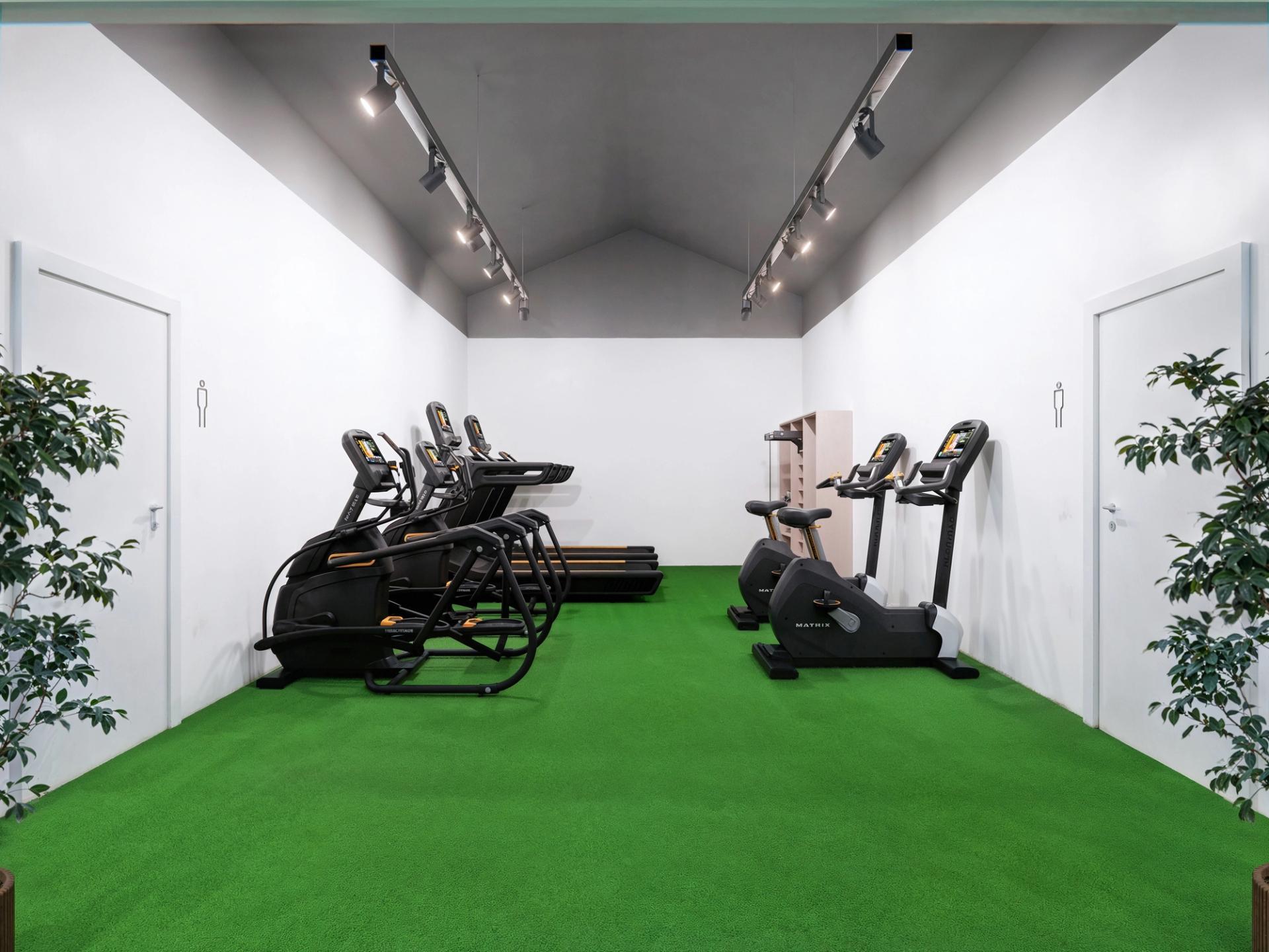 View of the warm-up area