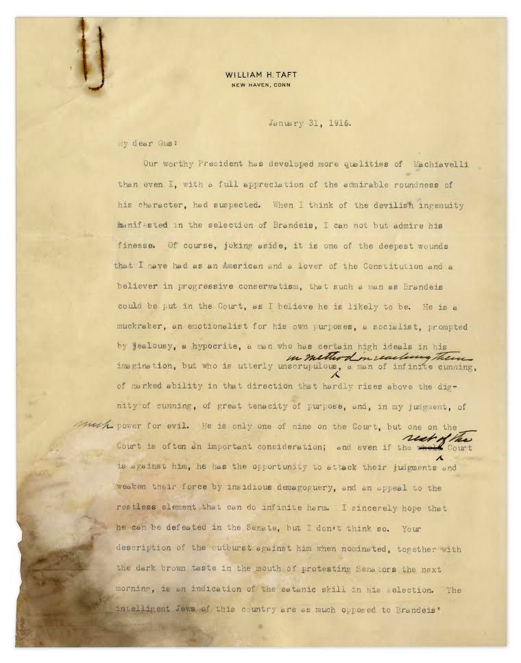 Wilson nominates Brandeis to Supreme Court, Jan. 28, 1916 - POLITICO