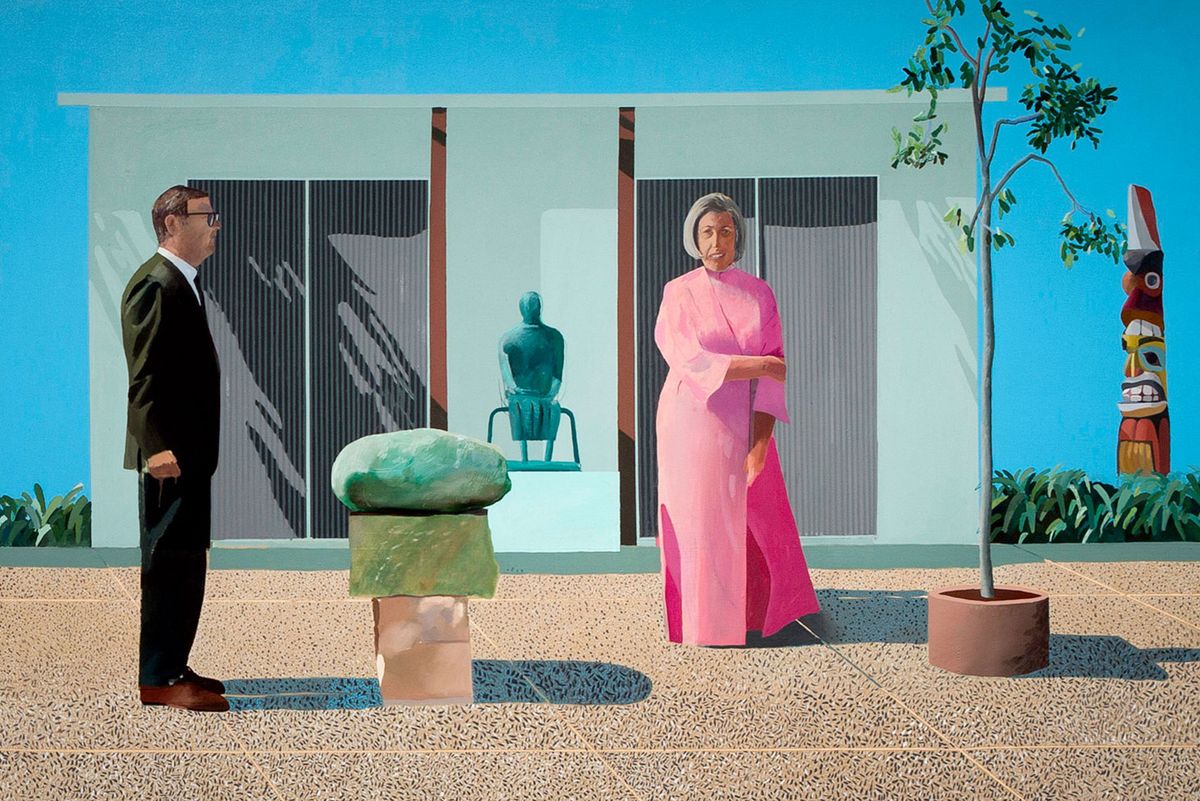 David Hockney&#39;s Portrait of the Marriage of Fred and Marcia Weisman -  Tablet Magazine