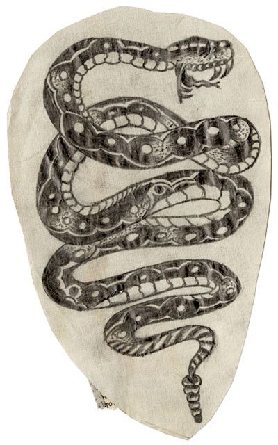 Early 20th Century Tattoo Drawings Lew the Jew Alberts
