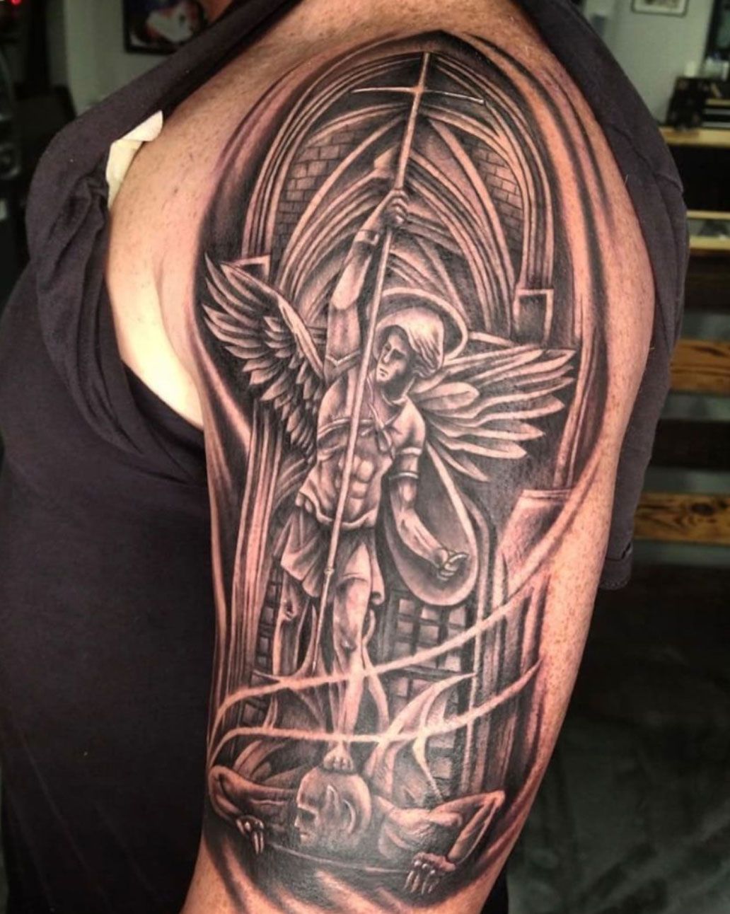 24 Archangel Michael Tattoos On Forearm