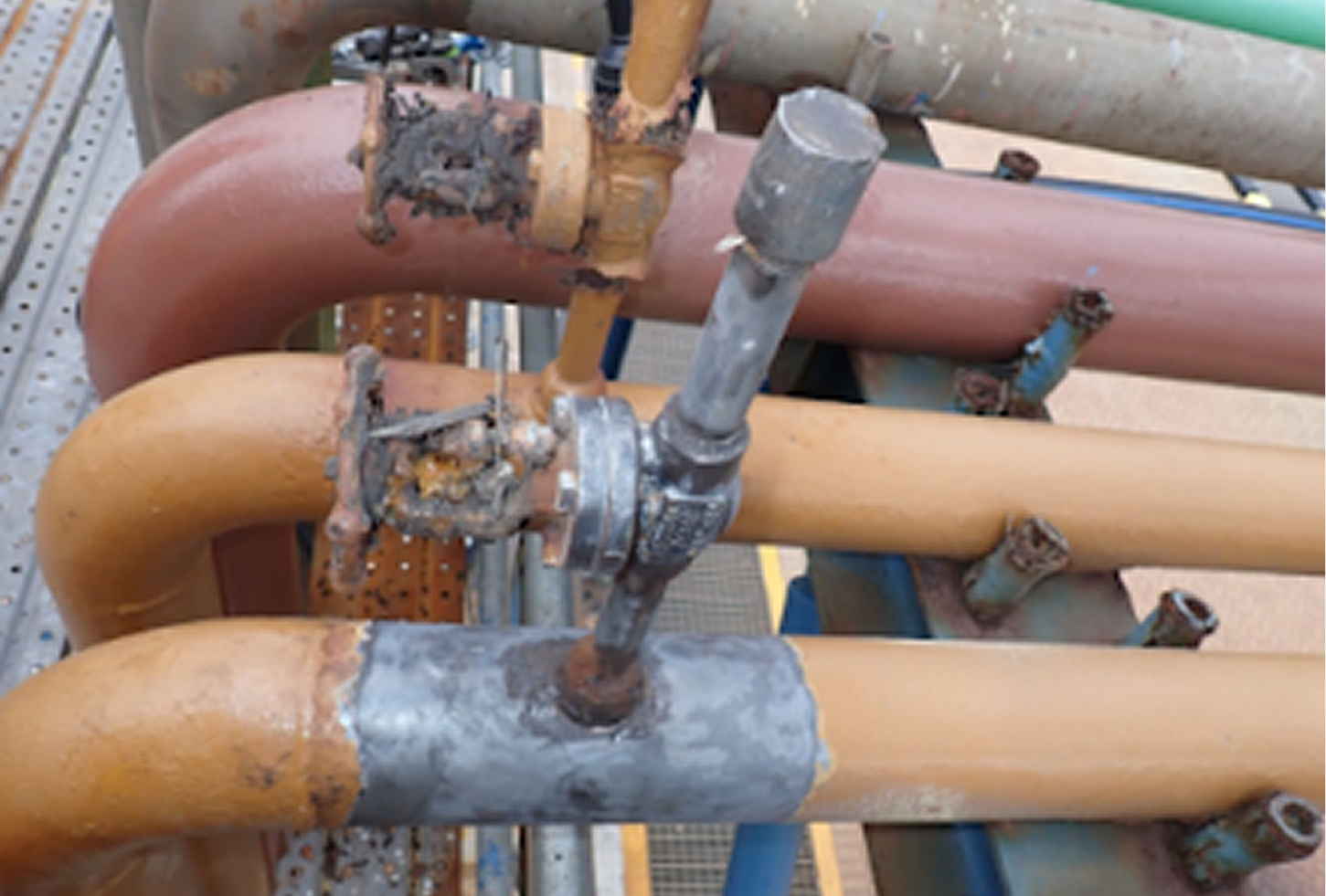 Technowrap composite repair of a leaking pipe at a power plant