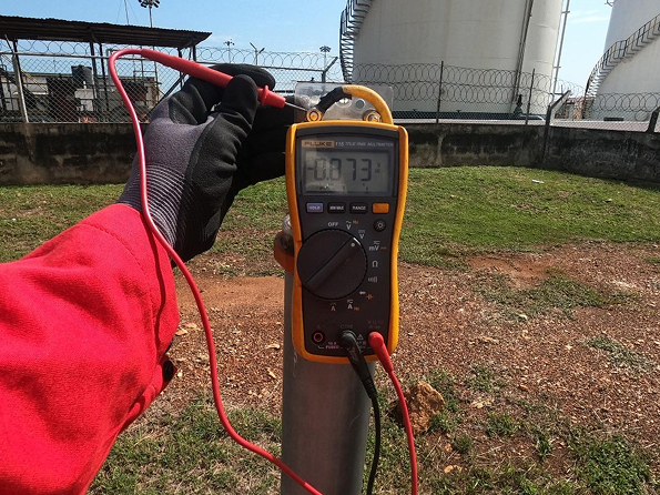 Cathodic protection system installed on a pipeline