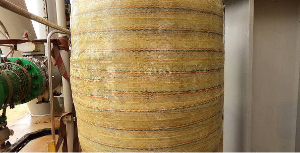 Composite wrap repair applied to a pipe
