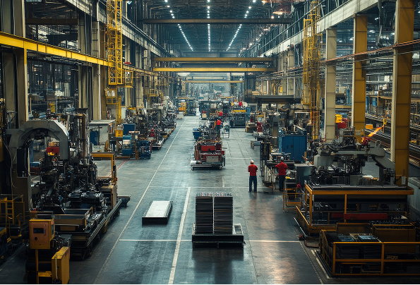 Industrial manufacturing facility interior