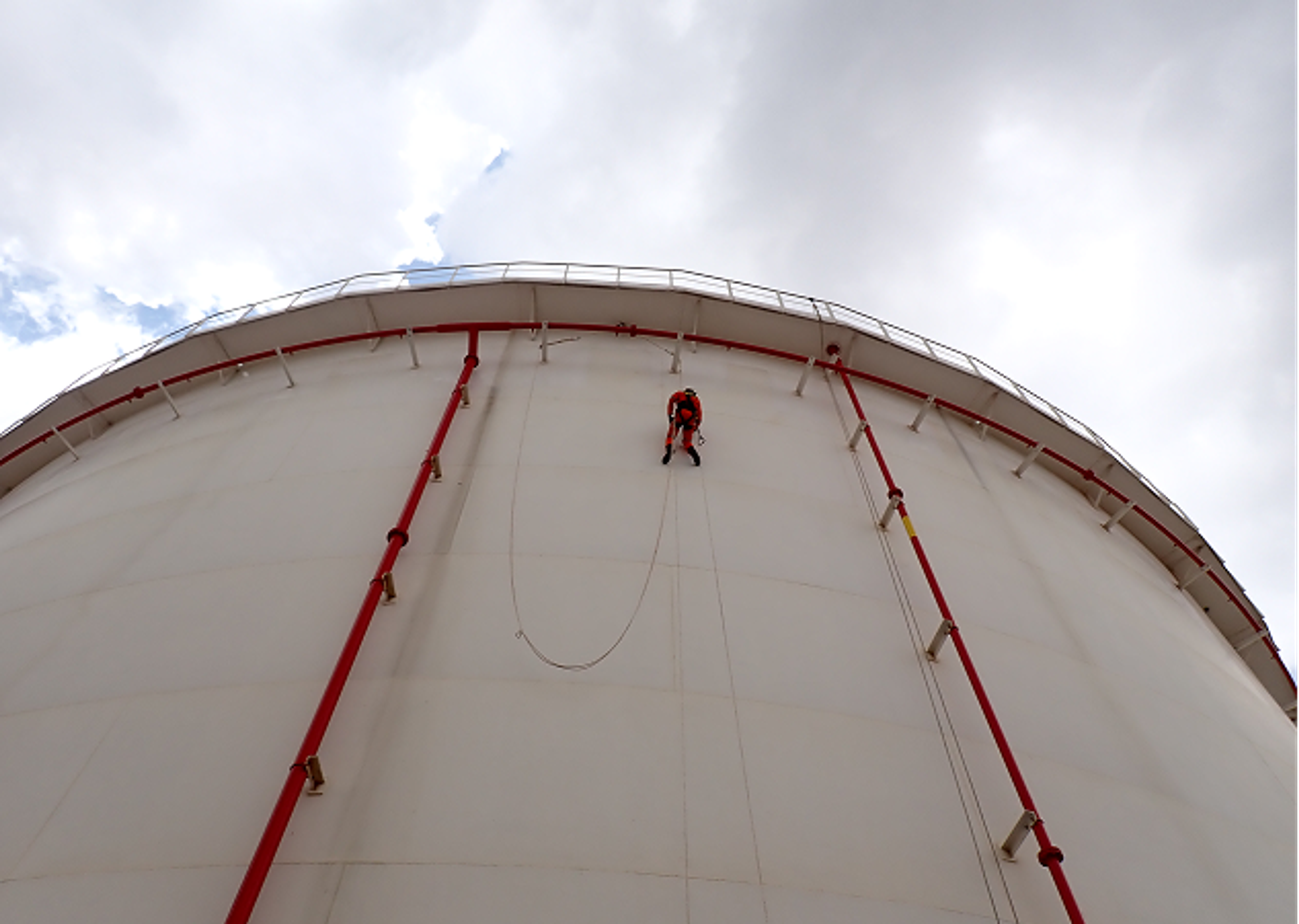 Non-intrusive inspection of above-ground storage tanks