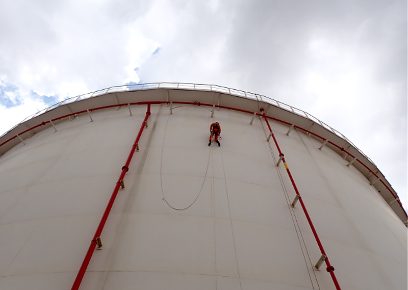 Non-intrusive inspection of above-ground storage tanks