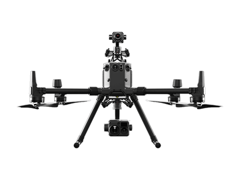 Industrial inspection drone with mounted cameras and sensors