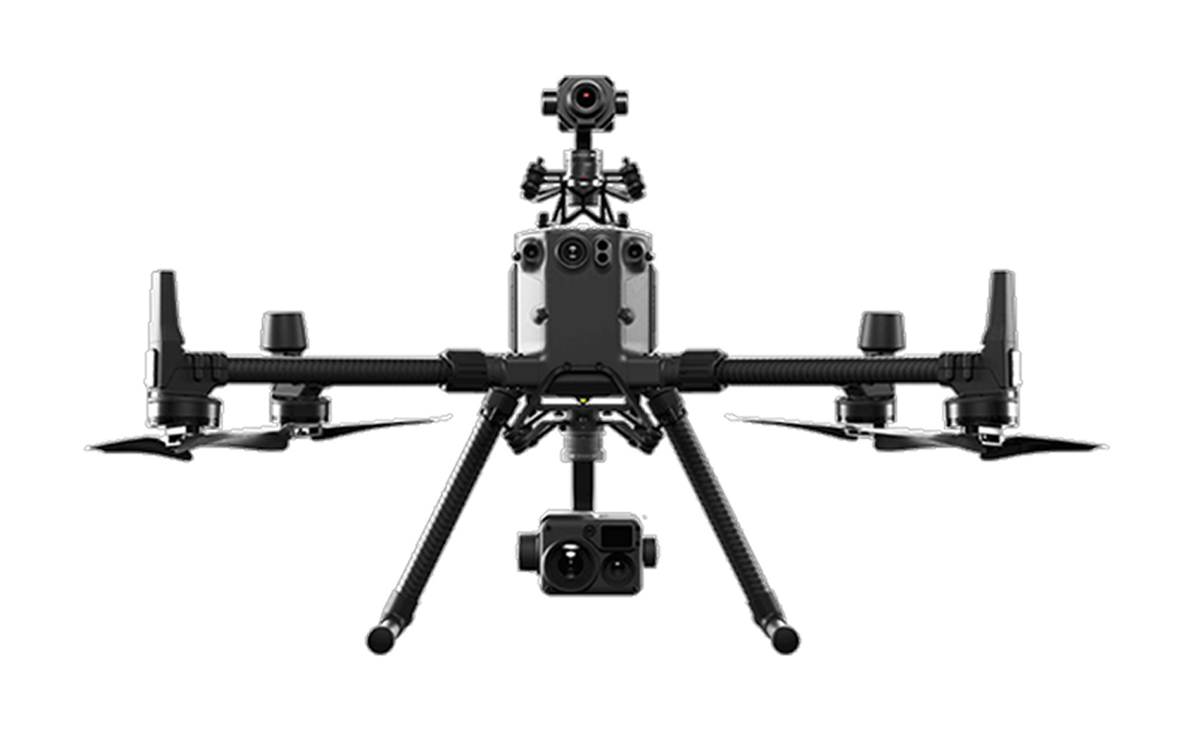 Industrial inspection drone with mounted cameras and sensors