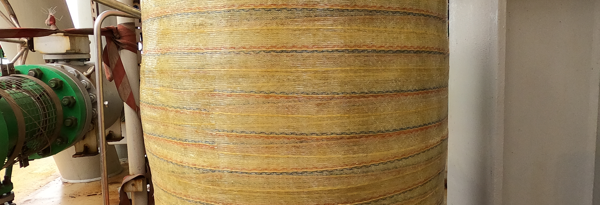 Technowrap composite repair on an FPSO air buffer bottle