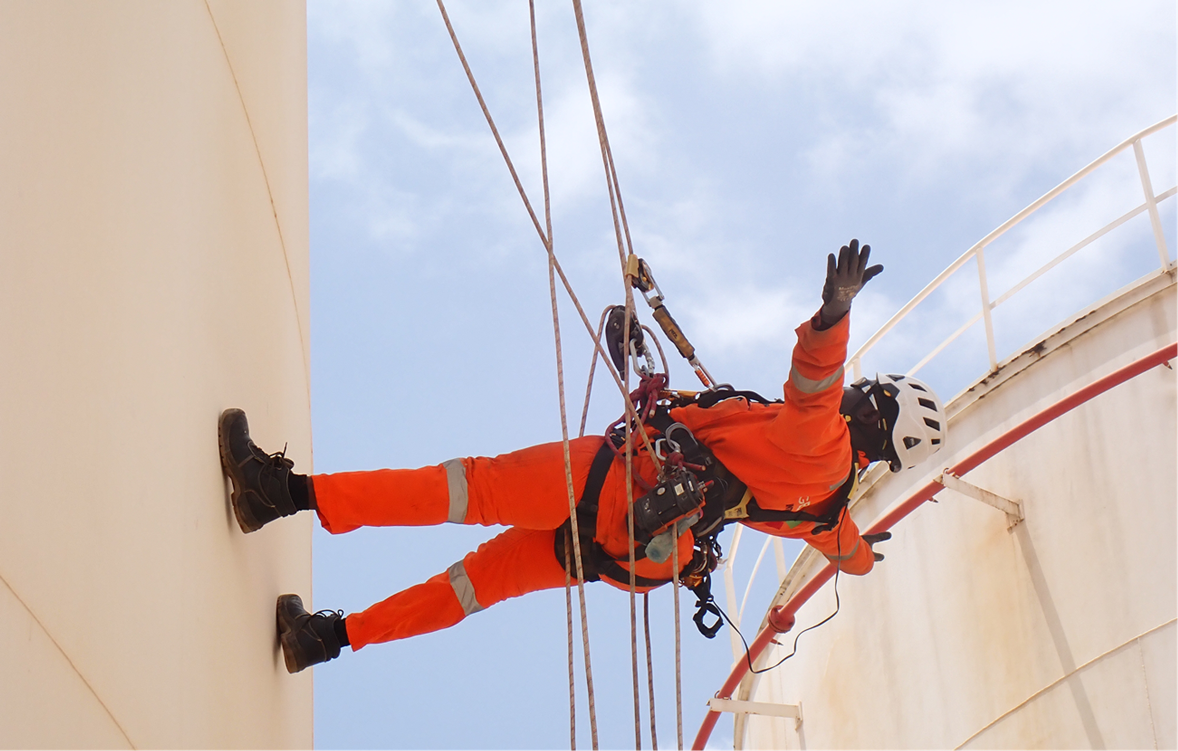 Non-intrusive inspection of above-ground storage tanks