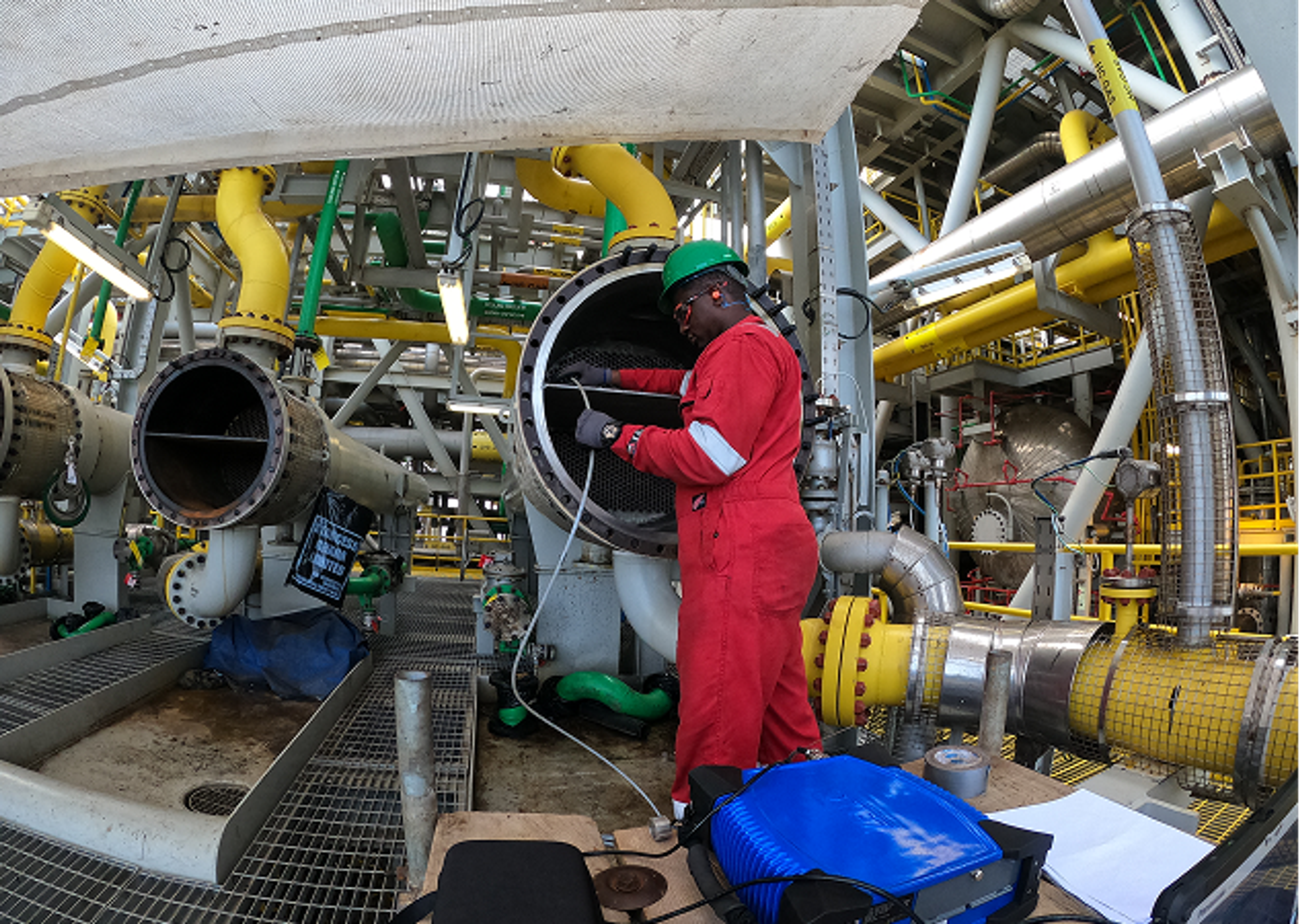 Eddy current tube inspection on critical process equipment