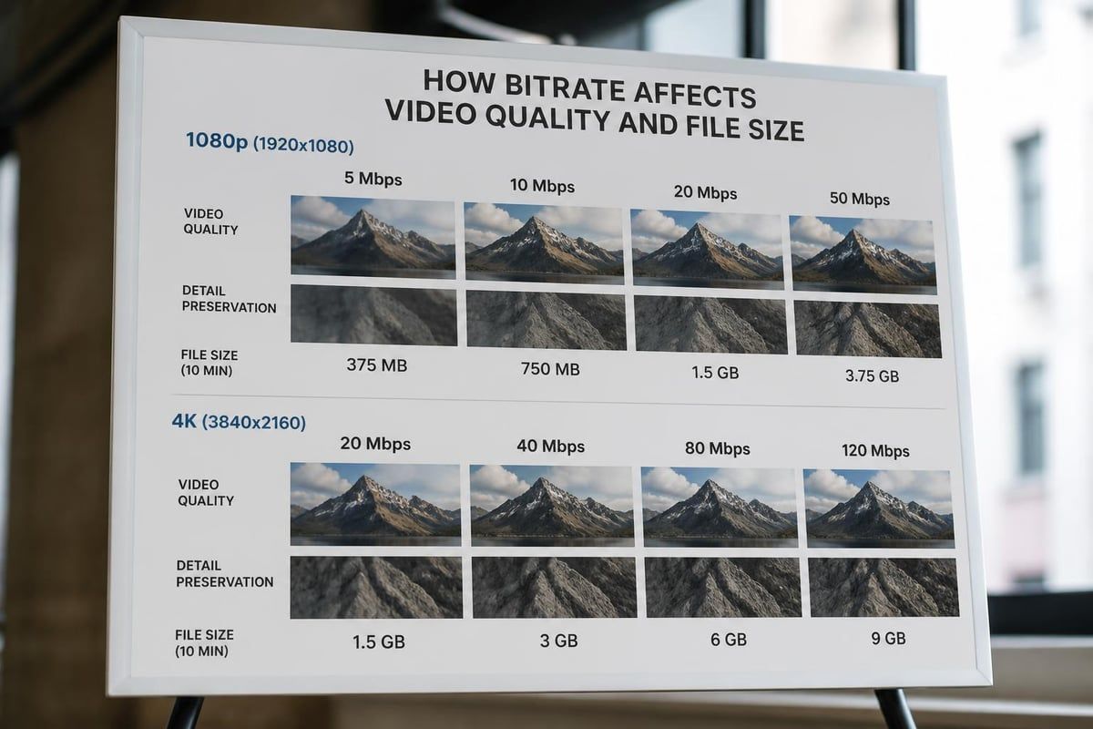 Video bitrate comparison