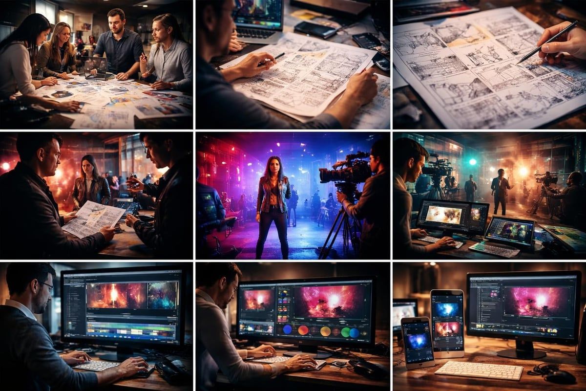Music video production workflow stages