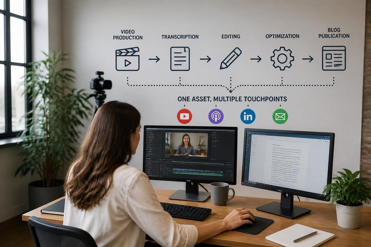 Video to blog content transformation workflow