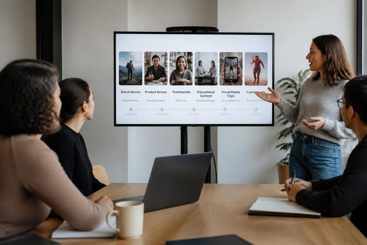 Marketing video types and business objectives