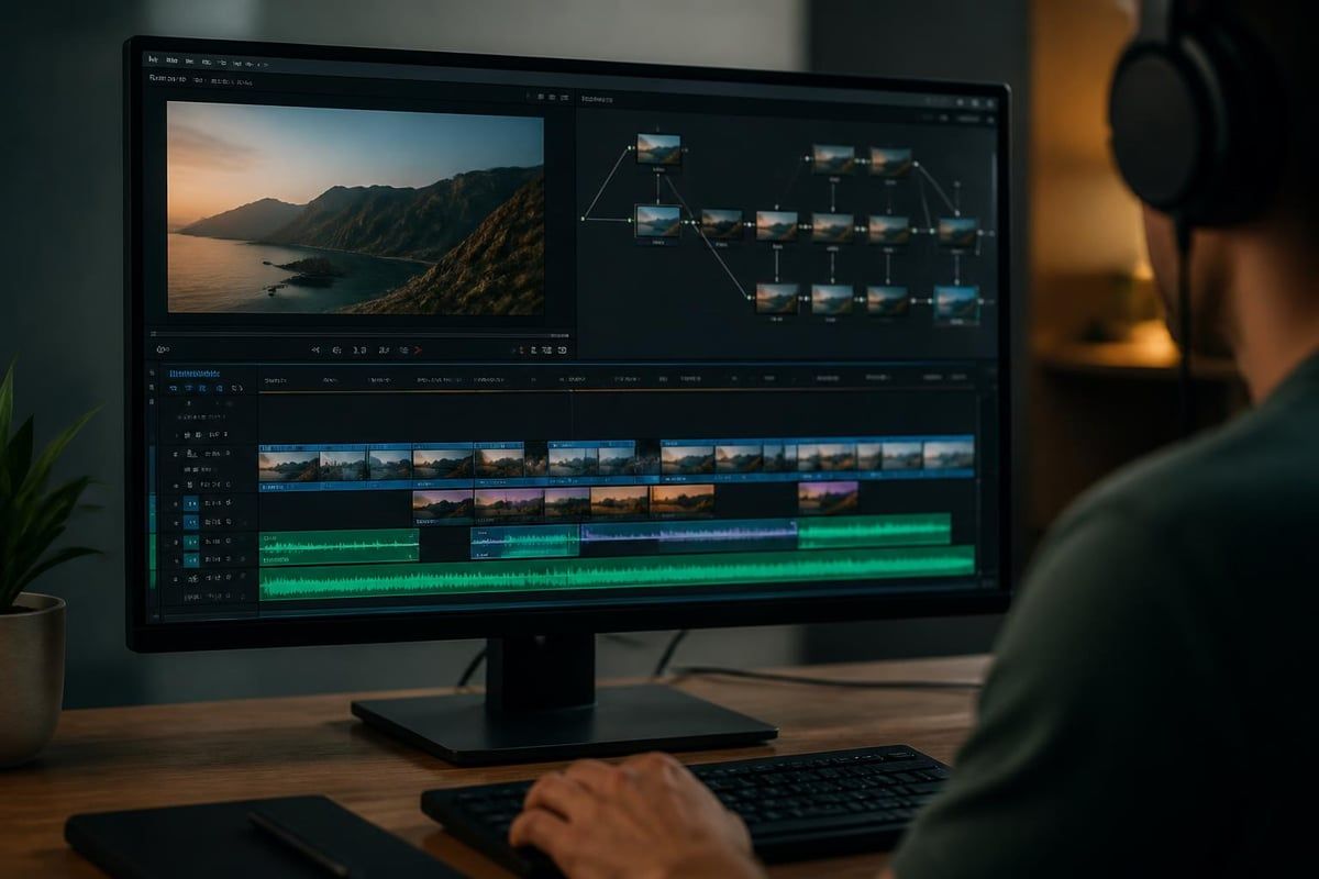Video editing timeline structure