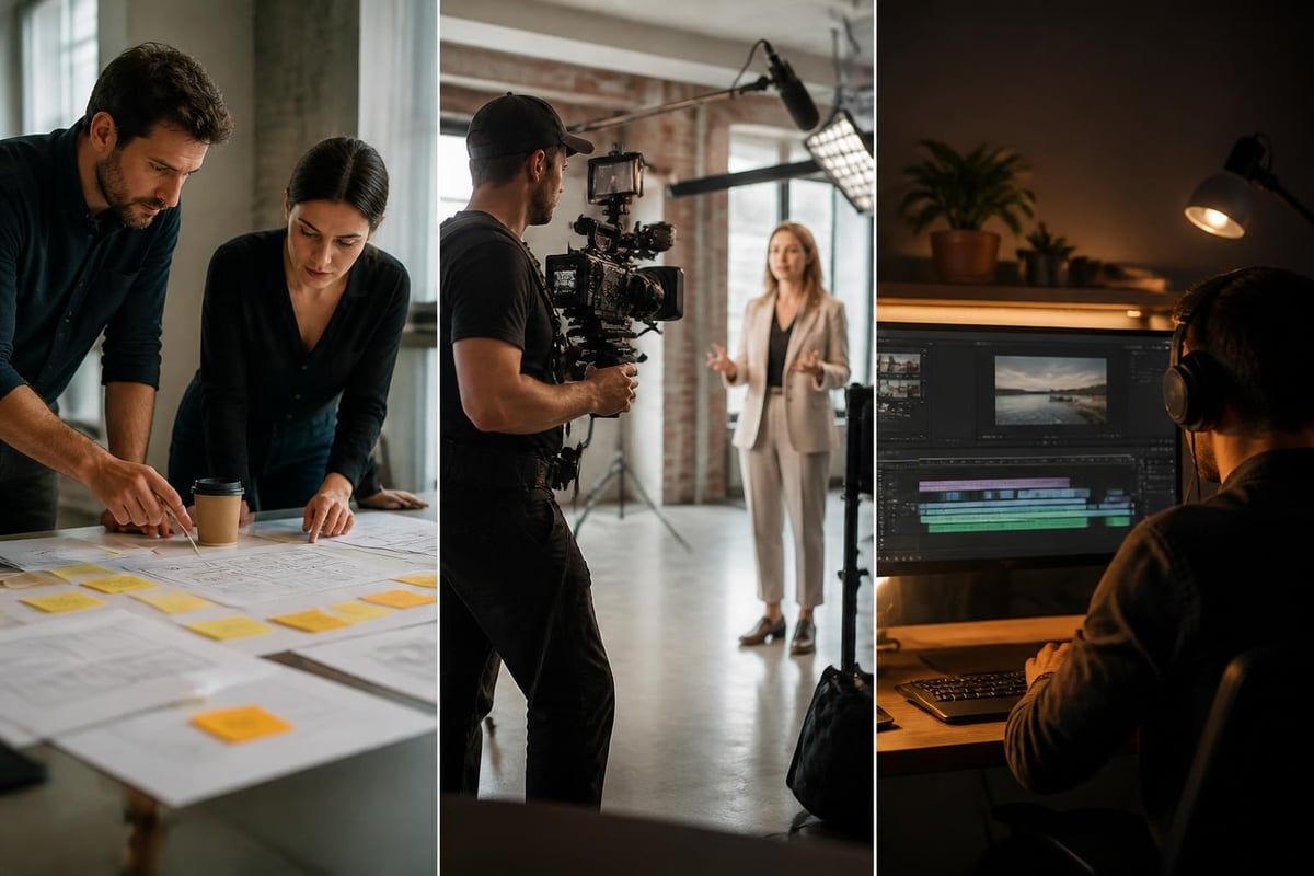 Video production workflow stages