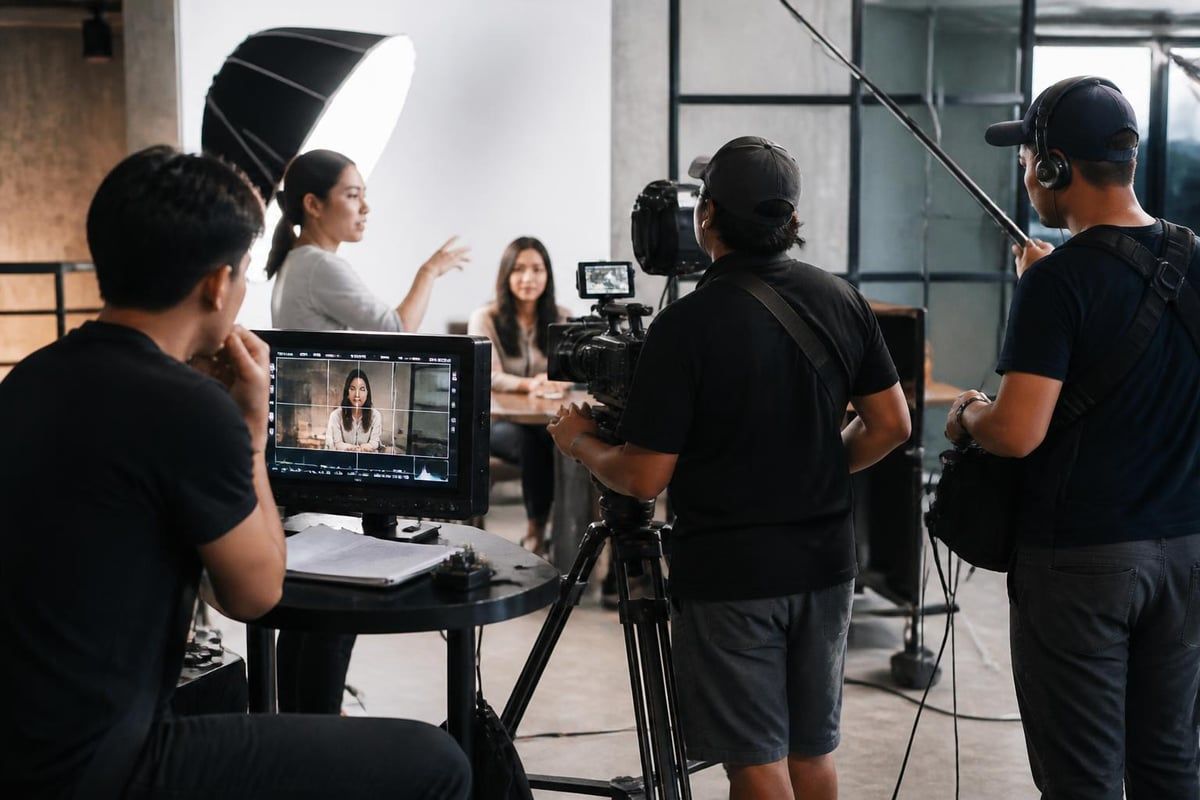 Professional video production setup