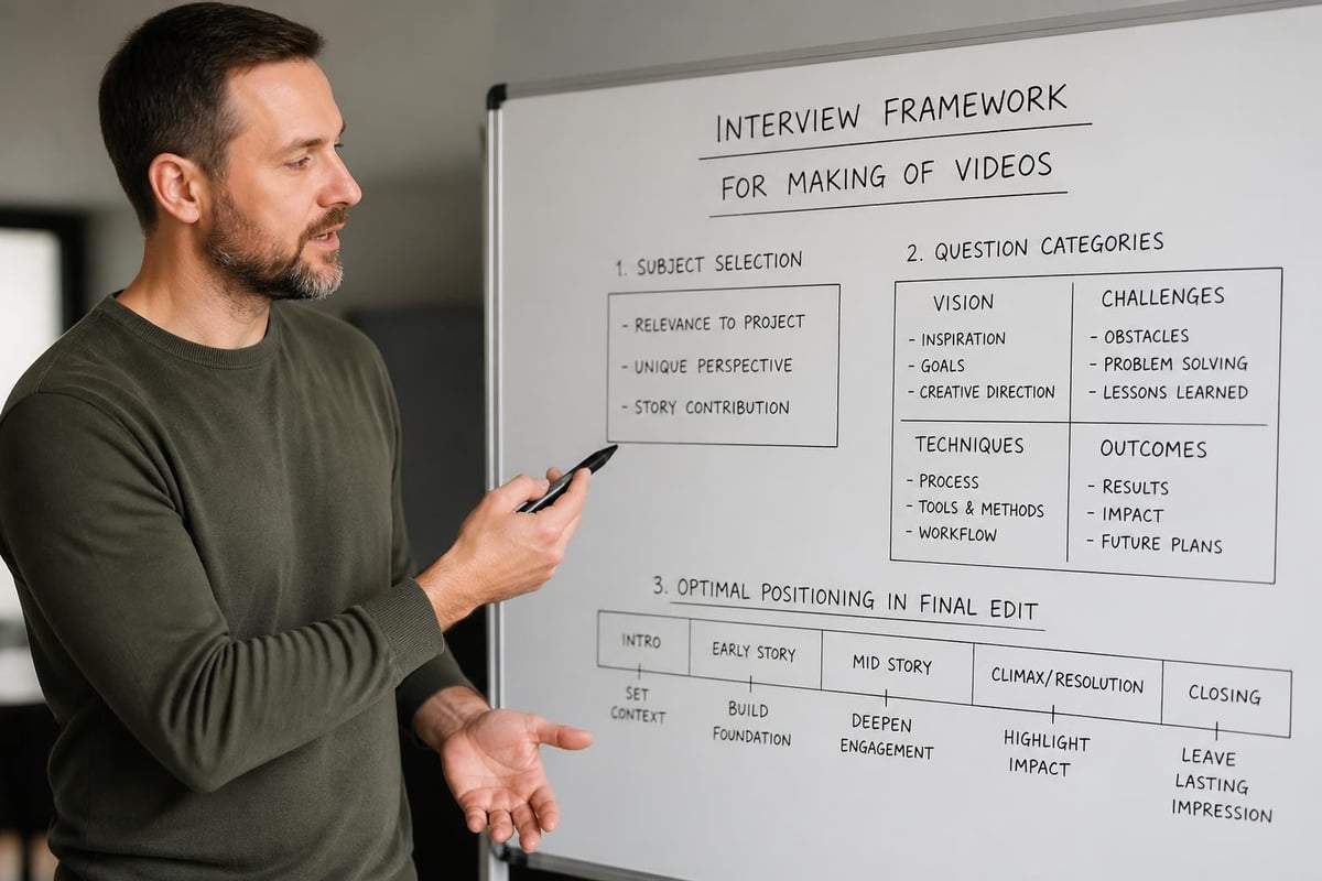 Making of video interview structure