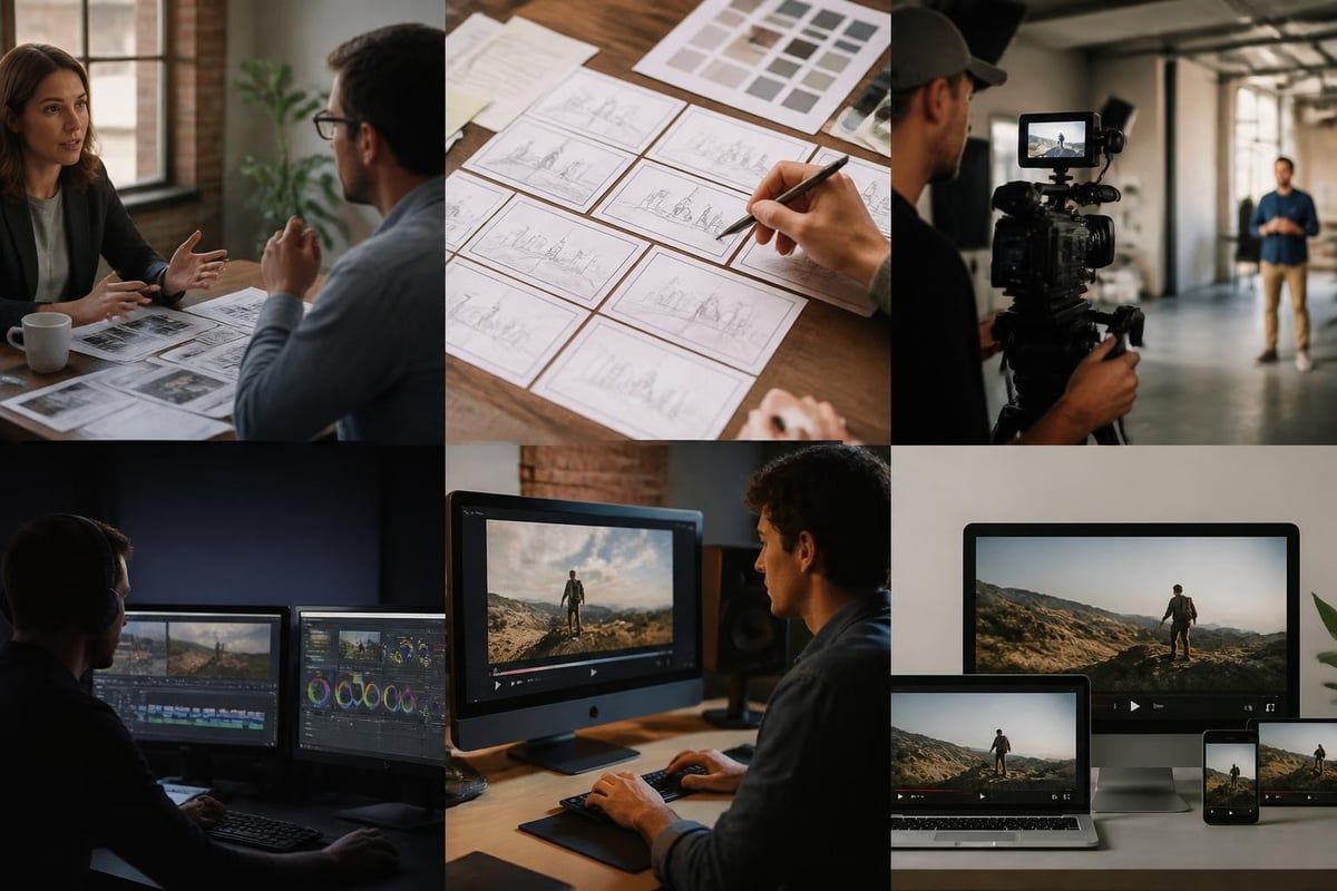 Product video production workflow stages