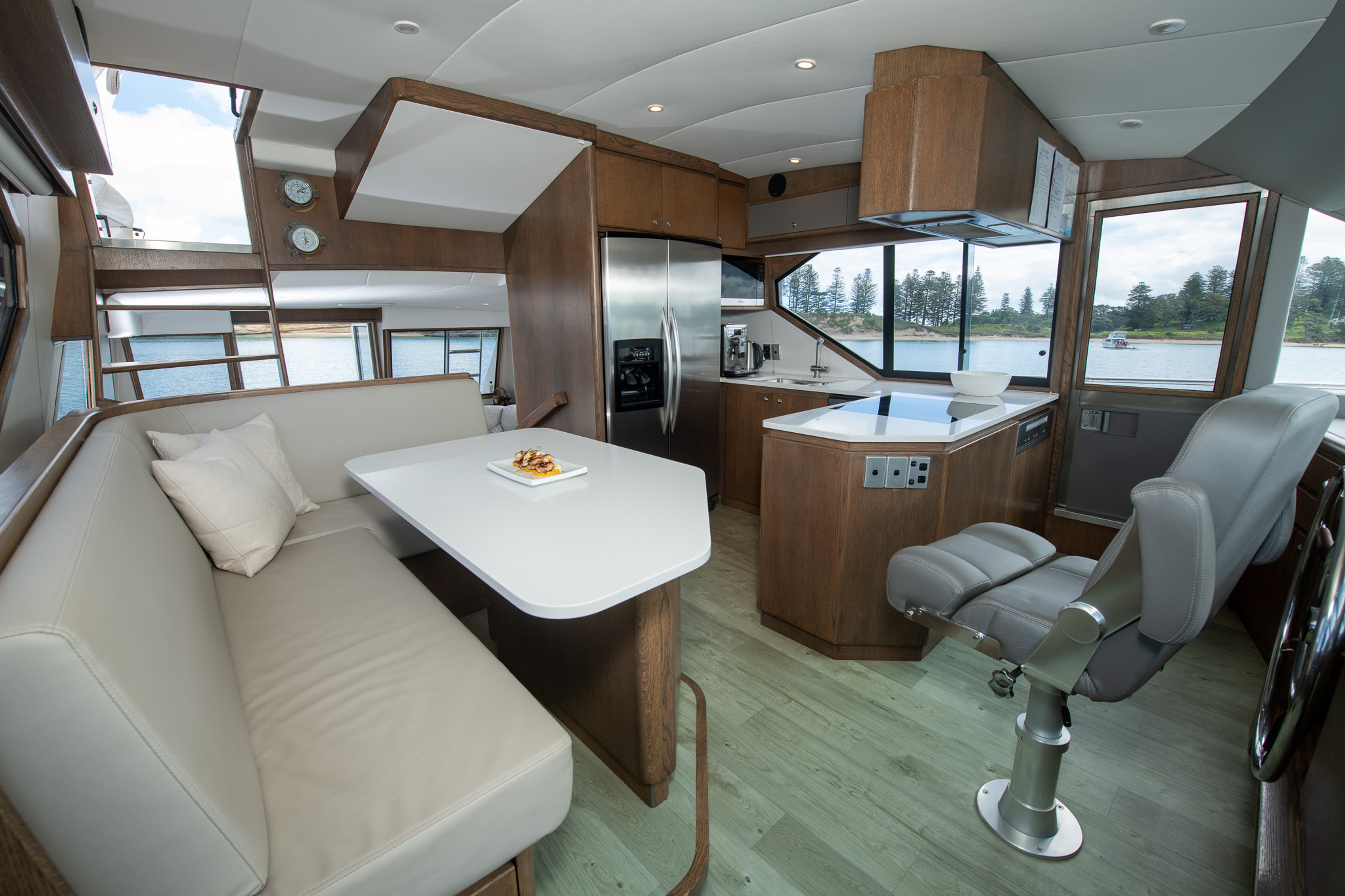 Boat kitchen area