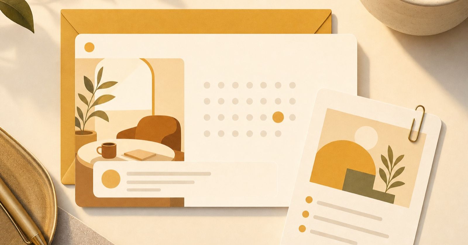 A founder's calendar invite that arrives with a short guest brief attached