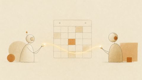 An AI agent booking a meeting on a calendar over the Model Context Protocol