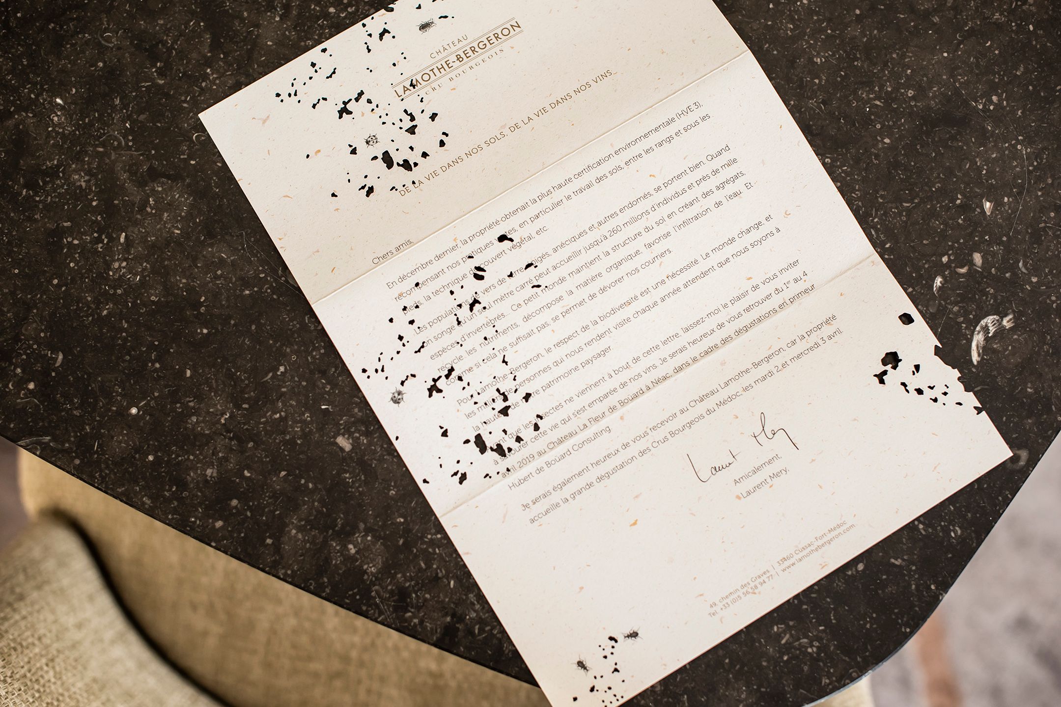 De la vie dans nos sols, de la vie dans nos vins.