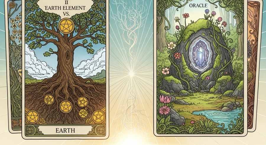 Earth Element Tarot vs. Oracle: Unearthing Deeper Meanings