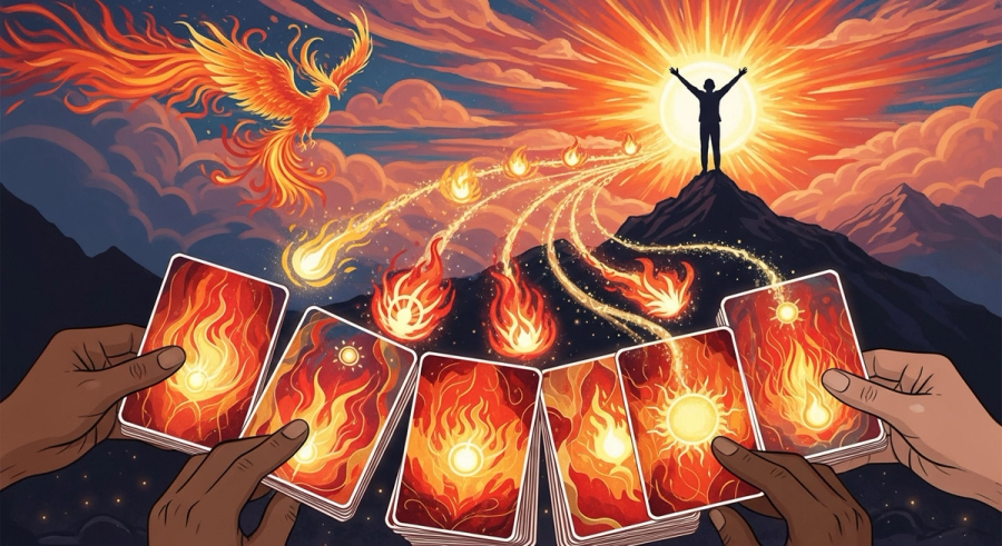 Ignite Your Inner Fire: How to Use the Fire Element Cards in the Elemental Oracle Deck for Motivation and Action