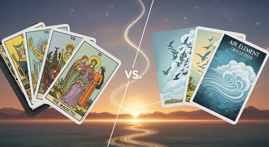 Air Element Oracle Deck vs. Traditional Tarot: Unveiling the Unique Wisdom of Elemental Guidance