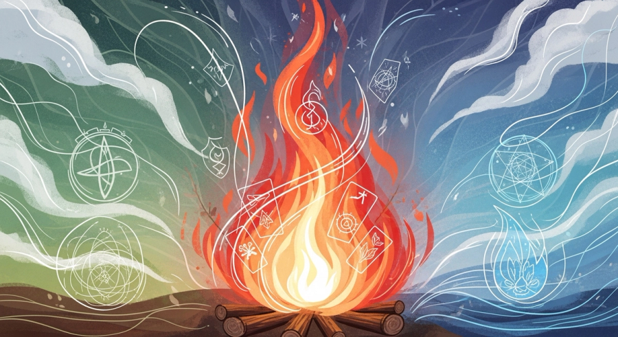 Ignite Your Inner Fire: Understanding the Archetype of the Fire Element in Oracle Readings