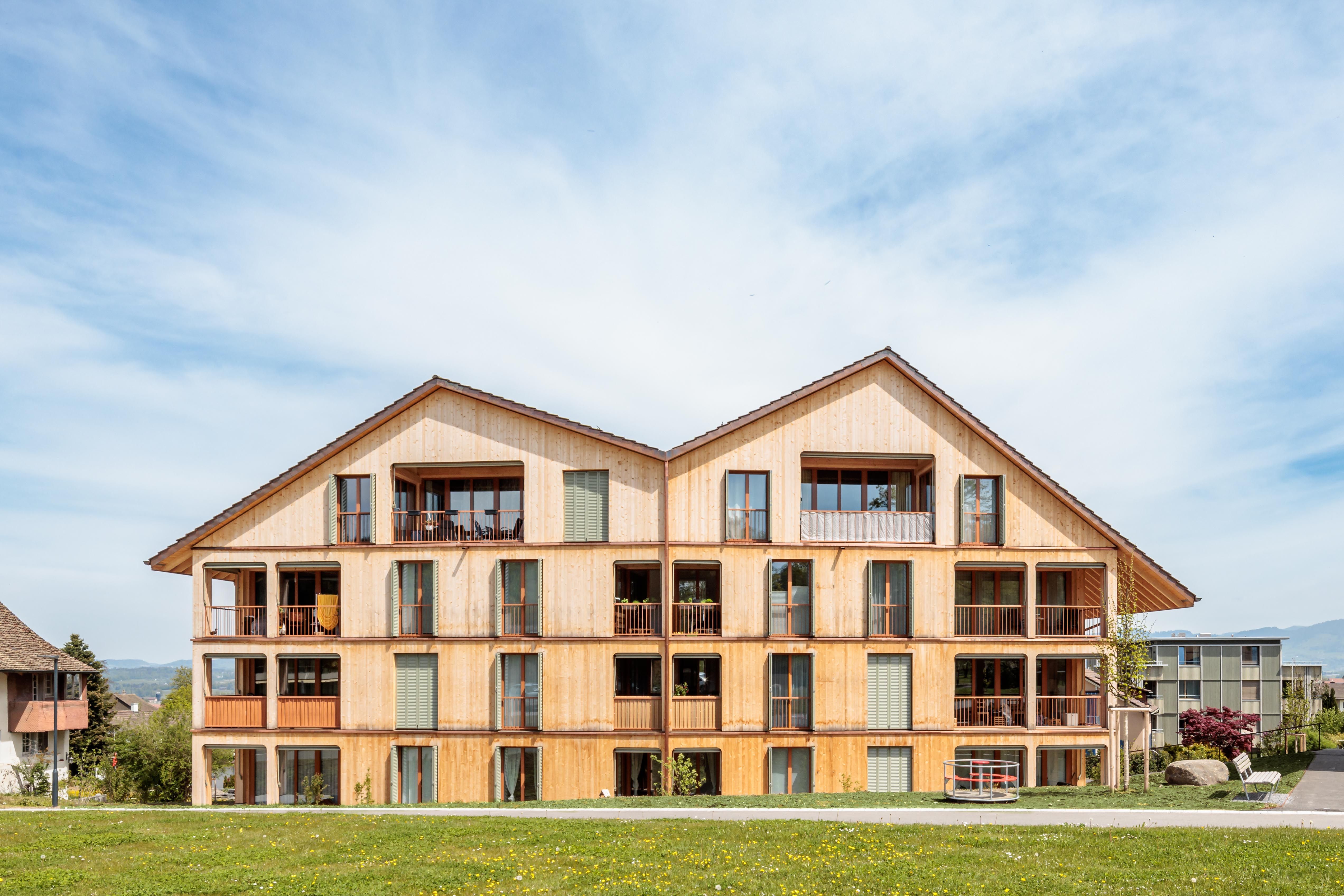 Neubau von zwei Mehrfamilienhäusern in Elementbauweise
