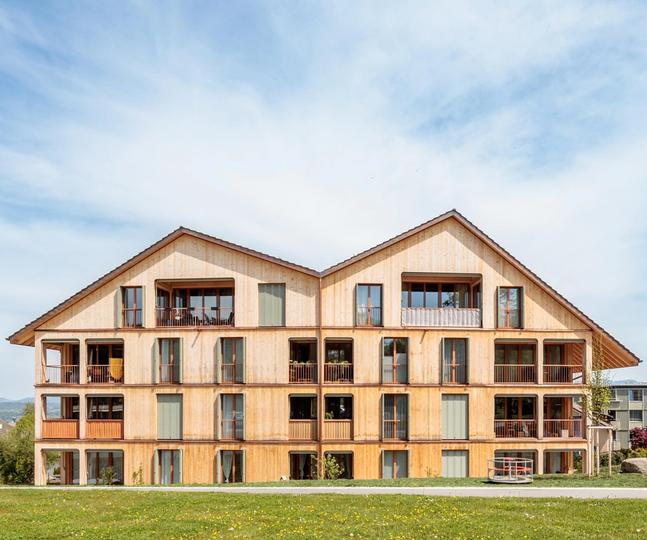 Neubau von zwei Mehrfamilienhäusern in Elementbauweise
