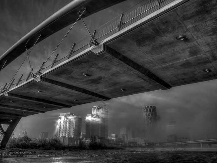 St Patrick's Island Bridge B&W
