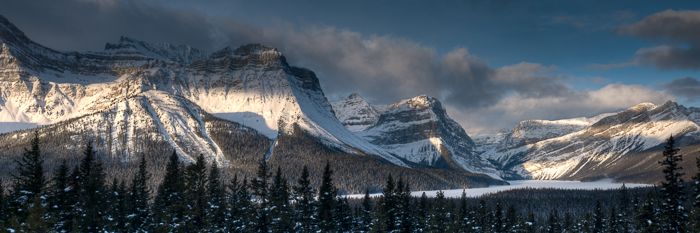 Hector Lake Winter Pano