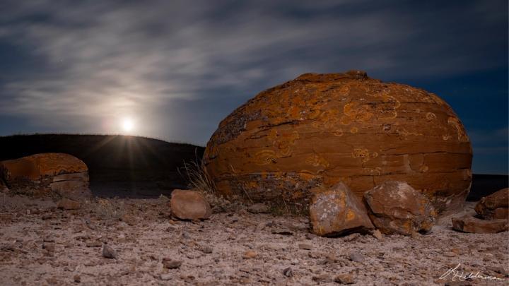 Red Rock Coulee Moonrise