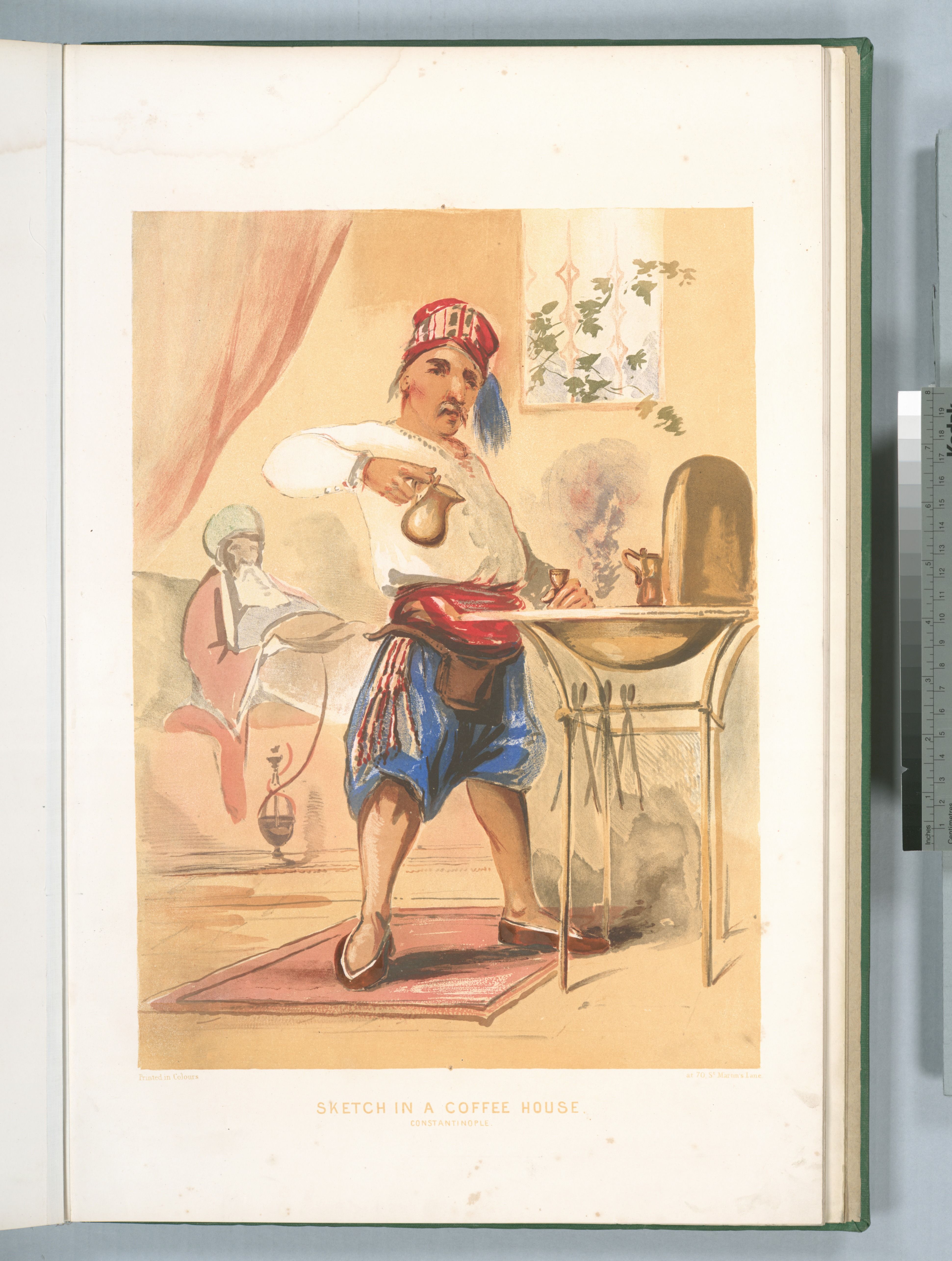 Forbes Mac Bean’den 19. yüzyıl İstanbul’undan kahve manzaraları. Bu dönemde yaşanan sosyal ve ekonomik dönüşümler Osmanlı’daki gündelik yaşamın bir parçası olan kahve tüketimini teğet geçmedi. 19. yüzyıl boyunca İstanbul’daki birçok kahvehanenin mekânsal karakteri değişmeye ve işlevleri çeşitlenmeye başladı. Kahve, sadece bir içecek olmaktan çıkıp şehrin sosyal yaşamını şekillendiren, farklı sınıflar ve kültürlerden insanları bir araya getiren bir ritüele dönüştü.

© THE NEW YORK PUBLIC LIBRARY