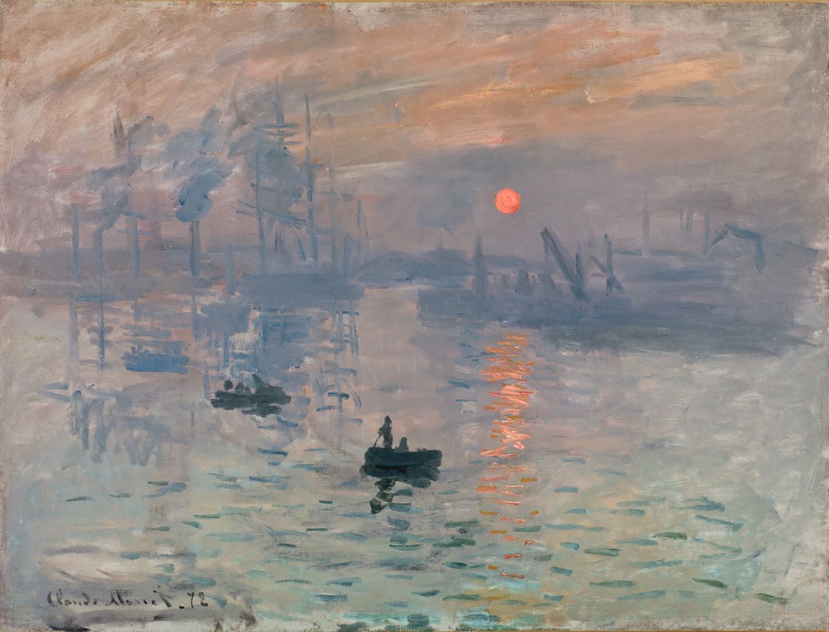Yeni bir çağın doğuşu: Claude Monet’nin “Impression, Soleil Levant” (1872) tablosu, empresyonizme has, serbest ve rahat tarzdaki eserlerin en önemli örneklerinden ve Paris’te 150 yıl önce yer alan serginin en önemlilerinden biri.

