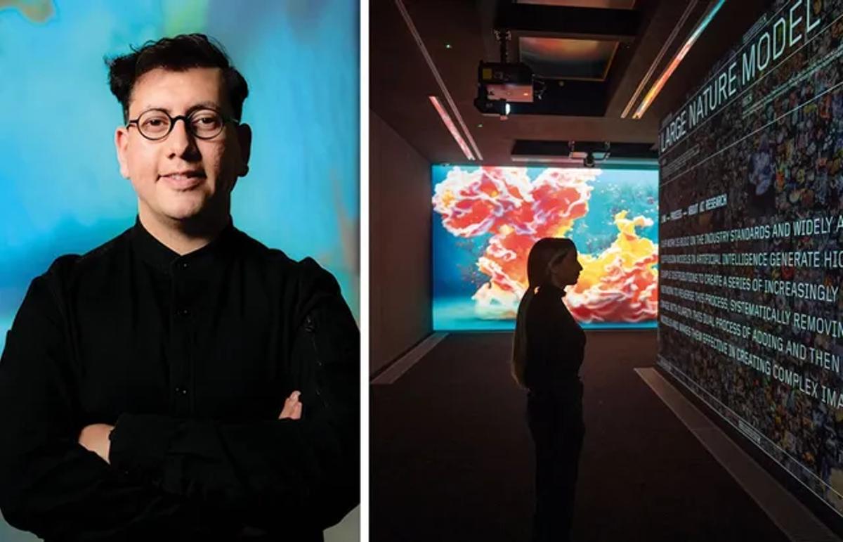 Refik Anadol fotoğrafı: Efsun Erkilic
Echoes of the Earth: Living Archive, 2024. İnstalasyon fotoğrafı: Hugo Glendinning. © Refik Anadol Studio ve Serpentine