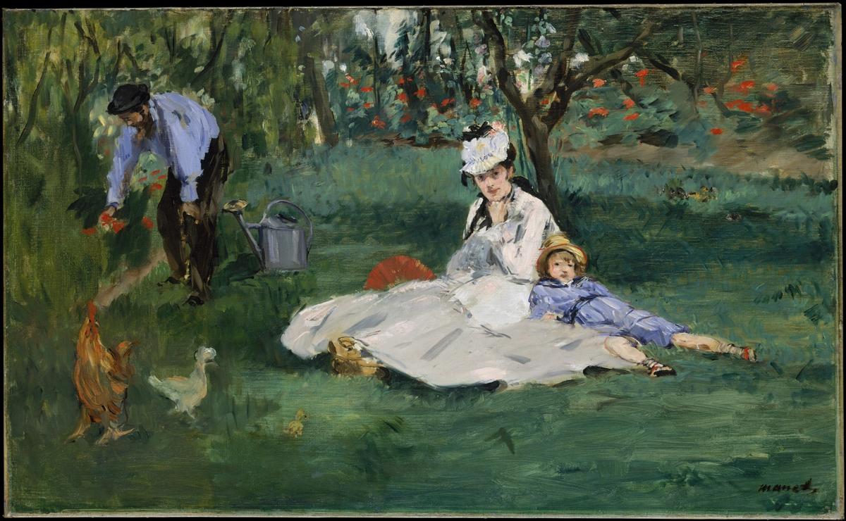 Manet, “La famille Monet dans leur jardin à Argenteuil”, 1874. Manet ve Renoiro yaz aynı manzara ve tema üzerinde çalışsalar da birbirlerinden farklı eserler ortaya çıkarmışlardı.
WIKIMEDIA COMMONS