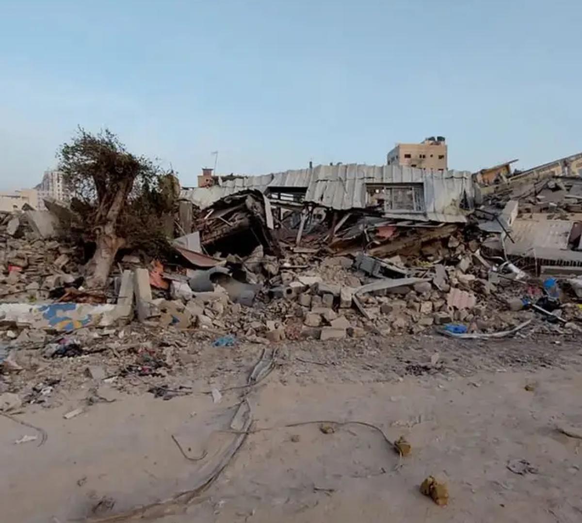 Shababeek, located close to Al-Shifa hospital in northern Gaza City, was completely destroyed
Shababeek for Contemporary Art