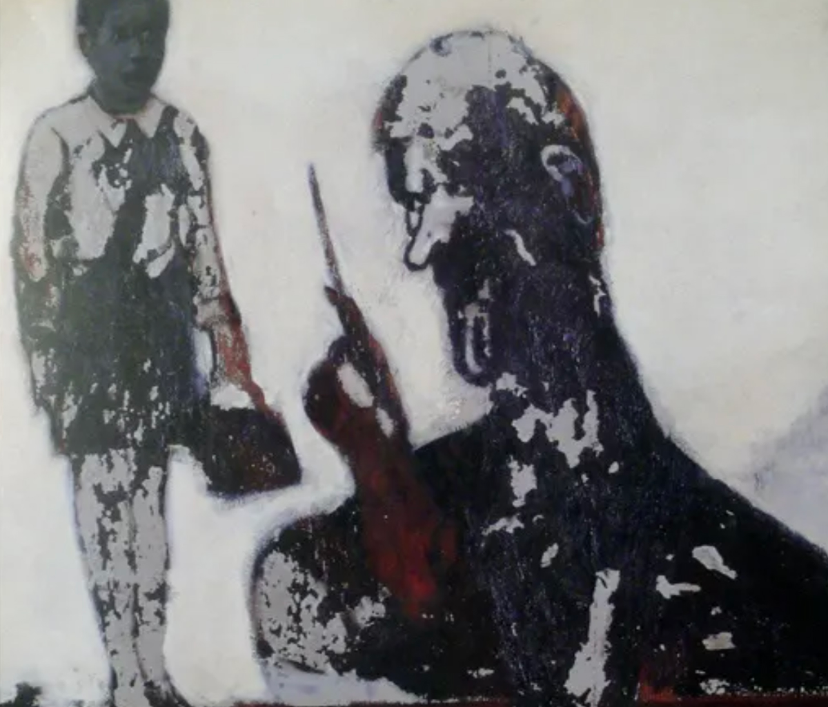 Haydi Mehmet Okula, tuval üzerine yağlıboya, 96x161 cm (detay) 1992



