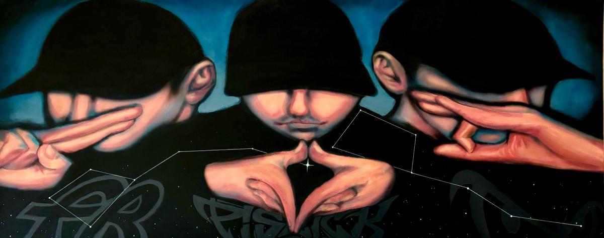 SOMON, Kuzey Yıldızı, tuval üzerine akrilik