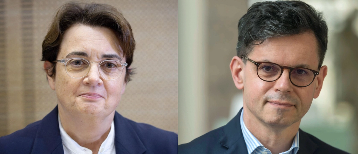 Laurence des Cars, 22 Ekim 202, Fotoğraf: Abaca Press (solda), Christophe Léribault, Fotoğraf: Luc Castel (sağda)