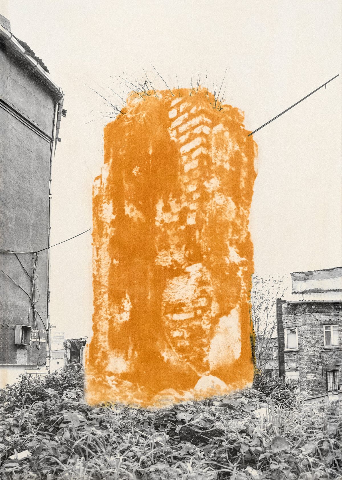 Tibet Oktay Aslan, Urban Bodies 10, 70 x 50 cm, Uv Print on Gum Bichromat Print on Archival Paper, 2025