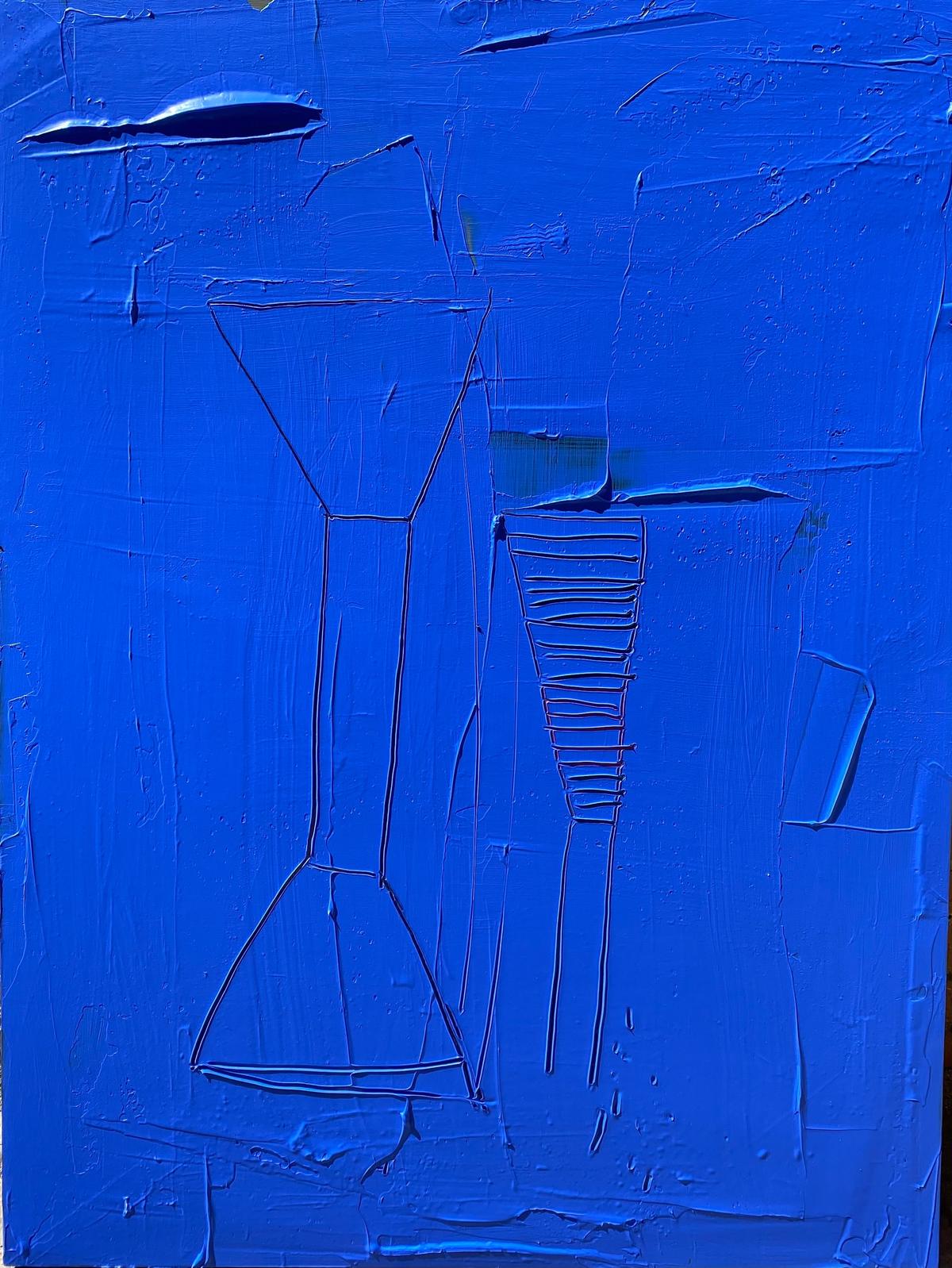 Miguel Fructuoso, “Bodegón azul” (Mavi Natürmort, 2024), Berlín Galería.
“BODEGÓN AZUL”: © MIGUEL FRUCTUOSO, BERLÍN GALERÍA