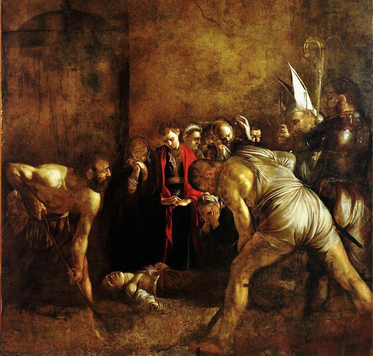 Burial of Saint Lucy, Caravaggio. 1608.
